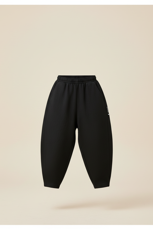 Pantalon Baggy Garçon Noir Jogging - Molleton - vue 3