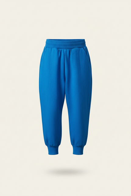 Pantalon Baggy Bleu Roi Molletonné Ample Sport Enfant - vue 3