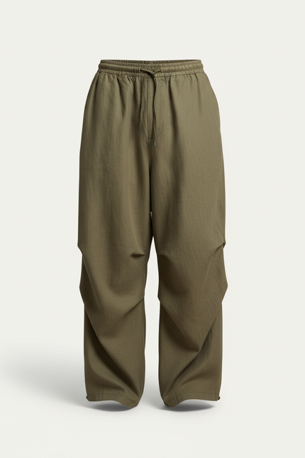 Pantalon Baggy Kaki Ample Décontracté Cordon Homme - Lin - vue 3