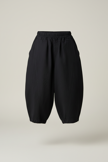 Pantalon Baggy Noir Ample Coton Enfant Unisexe - vue 3