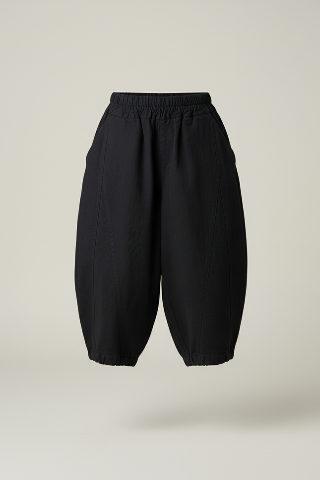 Pantalon Baggy Noir Ample Coton Enfant Unisexe - vue 3