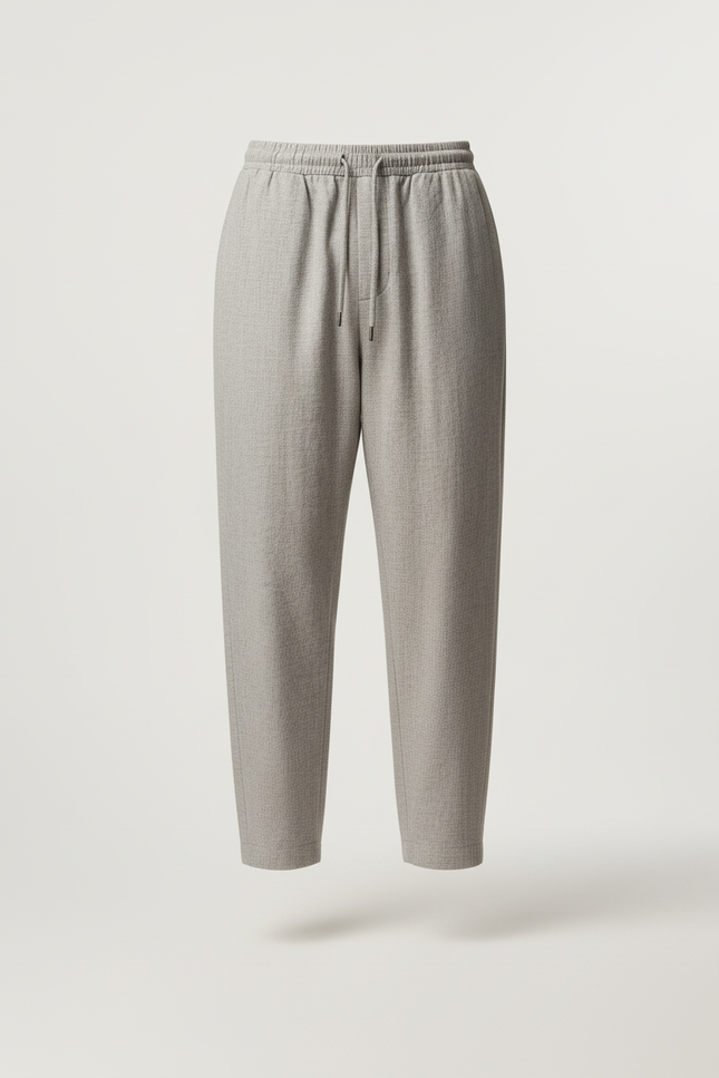 Pantalon Baggy Gris Sport Décontracté Cordon Fluide Homme - Laine - vue 3