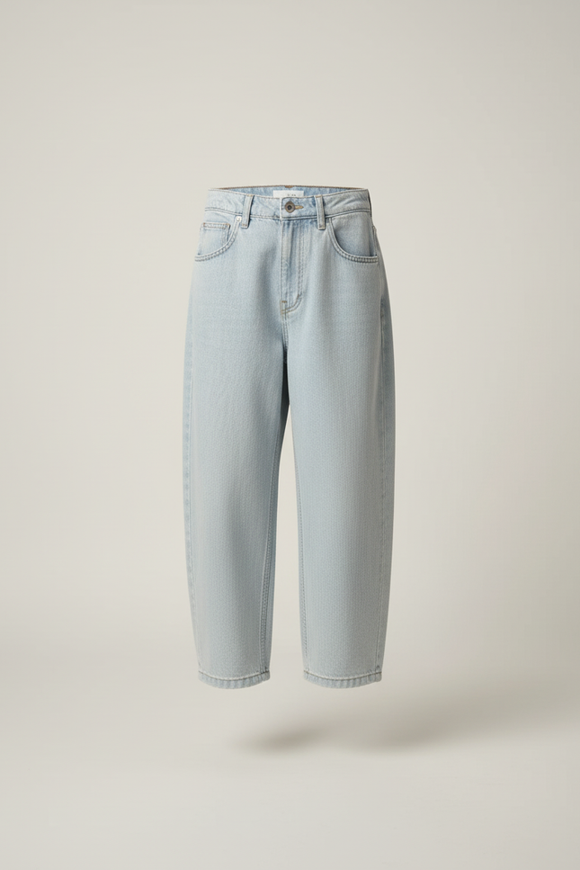 Pantalon Baggy Jean Clair Ample Décontracté Enfant - Bleu - vue 3