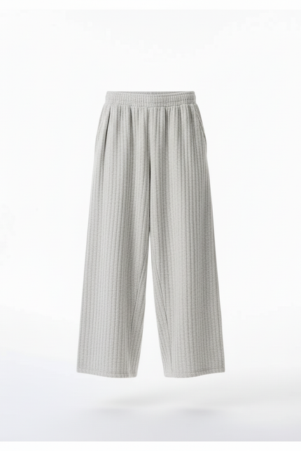 Pantalon Baggy Côtelé Gris Ample Confortable Homme - Maille - vue 3