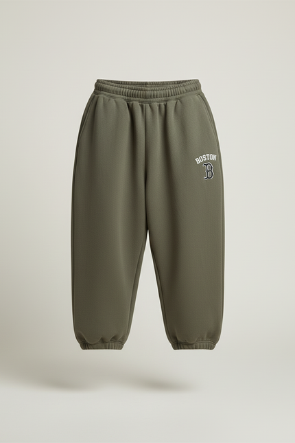 Pantalon Baggy Kaki Molletonné Ample Brodé Sport Enfant - vue 3