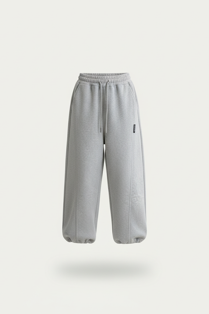 Pantalon Baggy Gris Ample Molletonné Enfant Décontracté - vue 3
