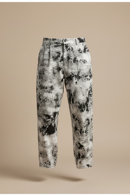 Pantalon Baggy Imprimé Abstrait Ample Décontracté Homme - Coton - vue 3