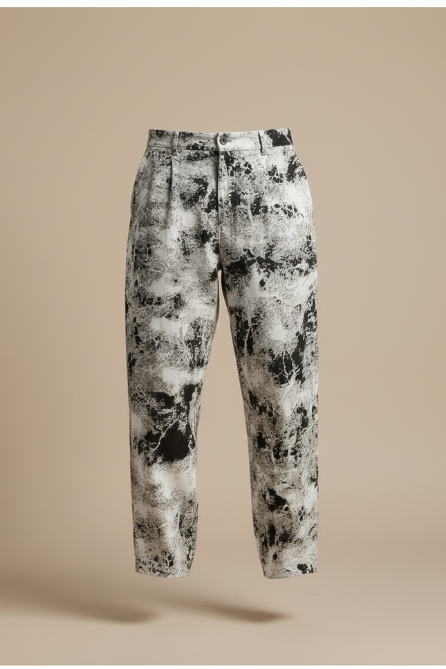 Pantalon Baggy Imprimé Abstrait Ample Décontracté Homme - Coton - vue 3