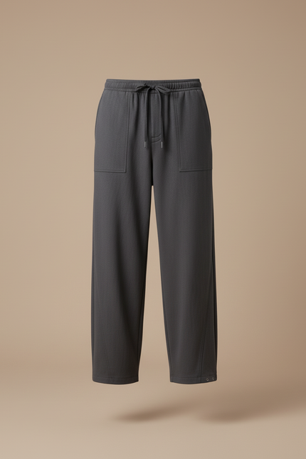Pantalon Baggy Gris Ample Décontracté Cordon Homme - Gabardine - vue 3