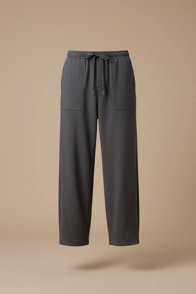 Pantalon Baggy Gris Ample Décontracté Cordon Homme - Gabardine - vue 3