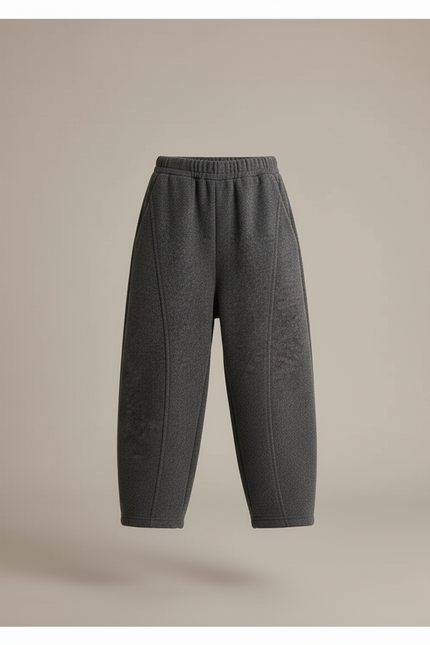 Pantalon Baggy Gris Molleton Ample Garçon Hiver - vue 3