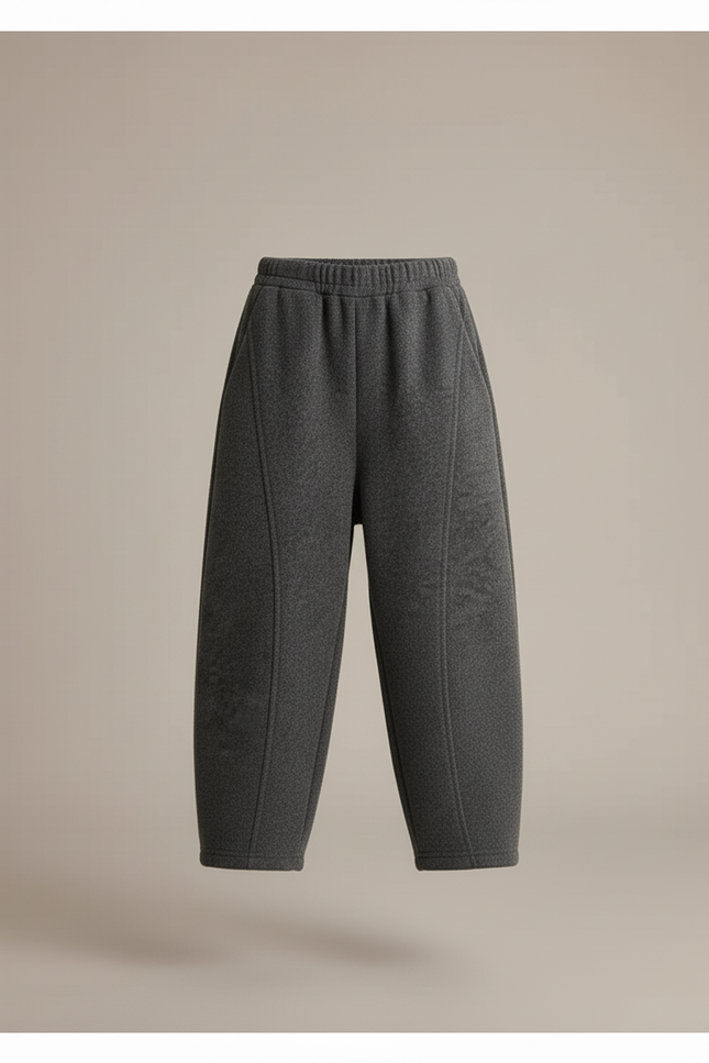 Pantalon Baggy Gris Molleton Ample Garçon Hiver - vue 3