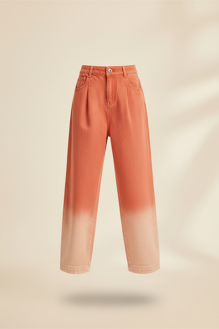 Pantalon Baggy Orange Dégradé Large Coton Enfant - Jean - vue 3