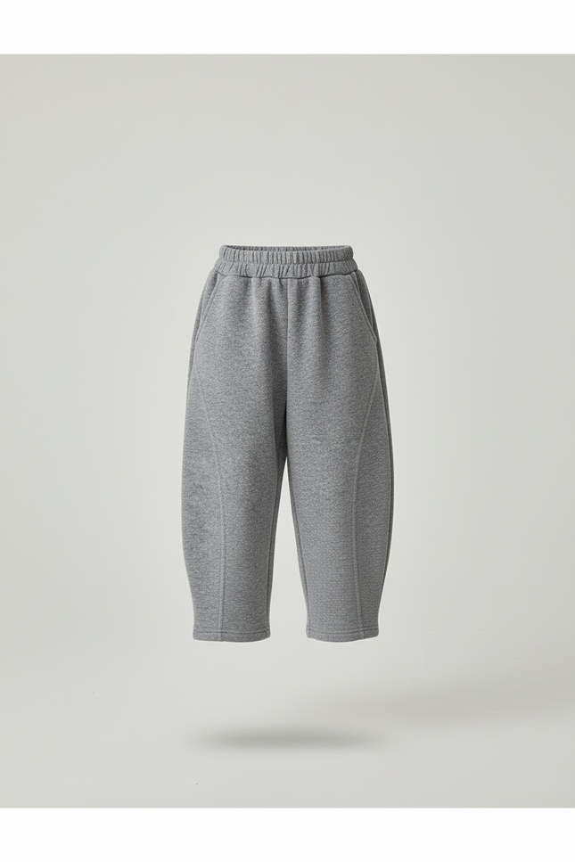 Pantalon Baggy Gris Ample Molletonné Chaud Enfant - vue 3