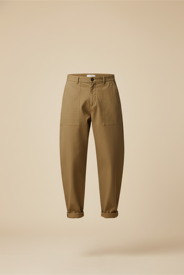 Pantalon Baggy Kaki Ample Coton Vintage Cargo Homme - vue 3