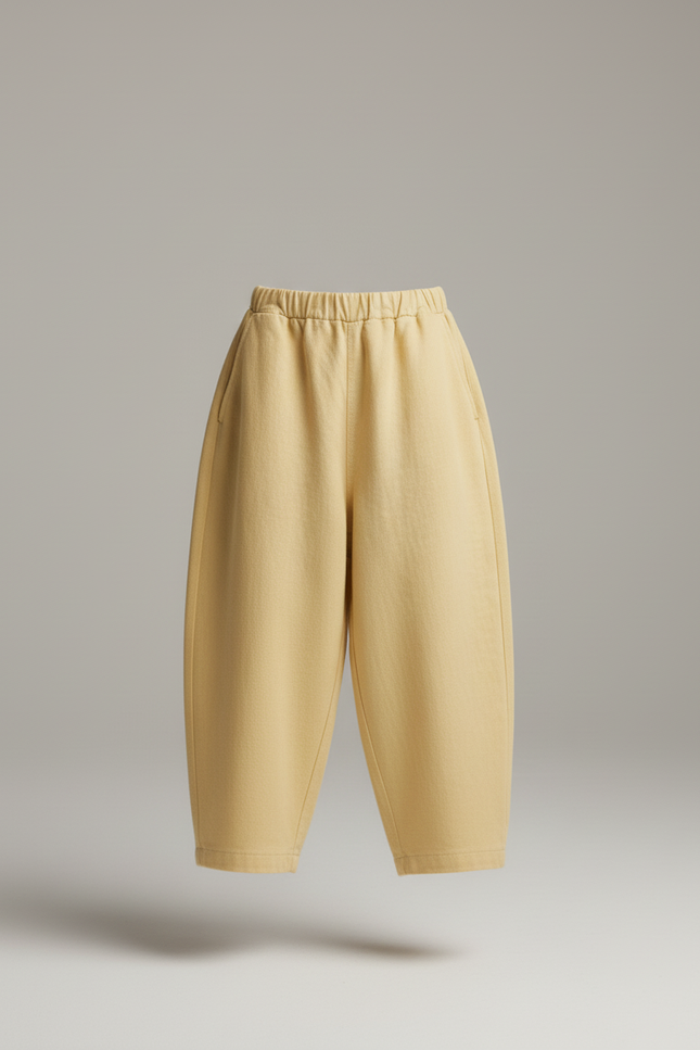 Pantalon Baggy Jaune Ample Décontracté Enfant Doux - Molleton - vue 3