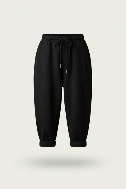 Pantalon Baggy Garçon Noir Jogging Coton Streetwear - Molleton - vue 3