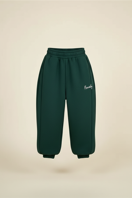 Pantalon Baggy Vert Ample Brodé Décontracté Garçon - Molleton - vue 3