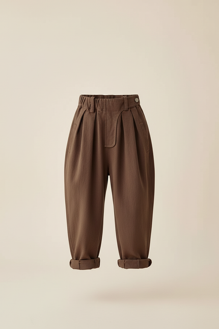 Pantalon Chino Baggy - Marron Gabardine - vue 3