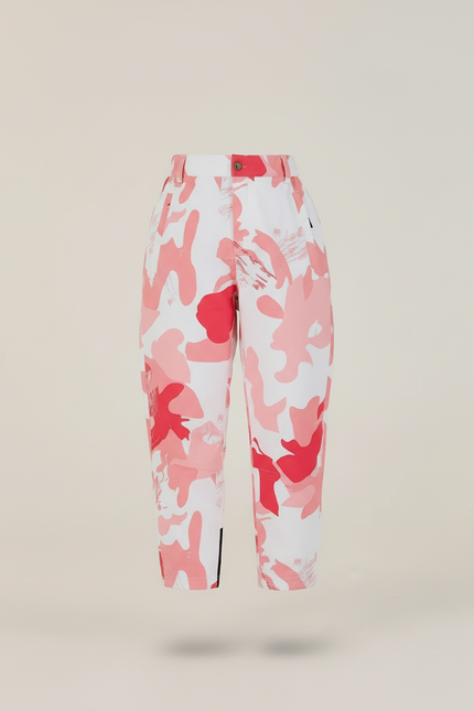 Pantalon Baggy Blanc Rose Camouflage Décontracté Enfant - Multicolore Toile - vue 3