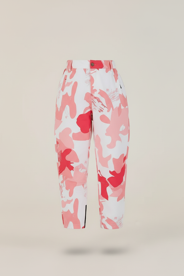 Pantalon Baggy Blanc Rose Camouflage Décontracté Enfant - Multicolore Toile - vue 3
