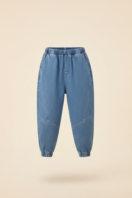 Pantalon Baggy Jean Bleu Décontracté Ample Garçon - vue 3