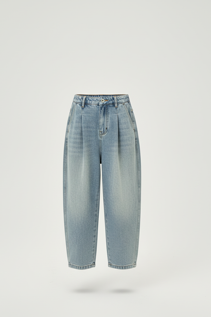 Pantalon Baggy Garçon Bleu Taille Haute - Jean - vue 3