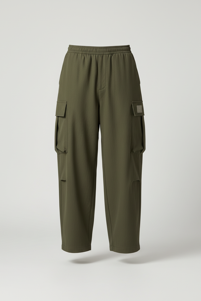 Pantalon Baggy Kaki Cargo Ample Streetwear Homme - Gabardine - vue 3