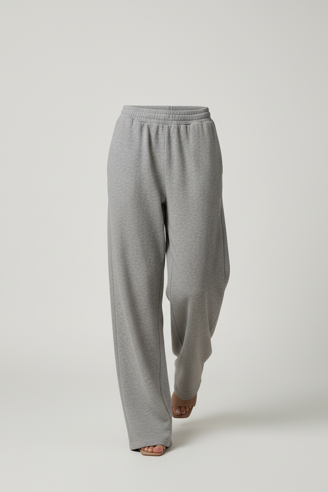 Pantalon Baggy Gris Ample Confortable Décontracté - Molleton - vue 3