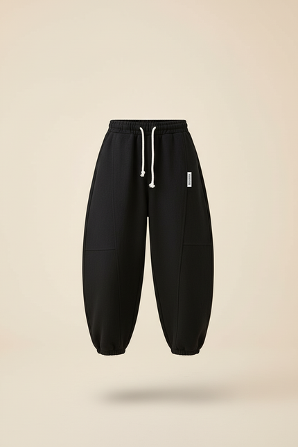 Pantalon Baggy Noir Ample Molletonné Sport Enfant - vue 3