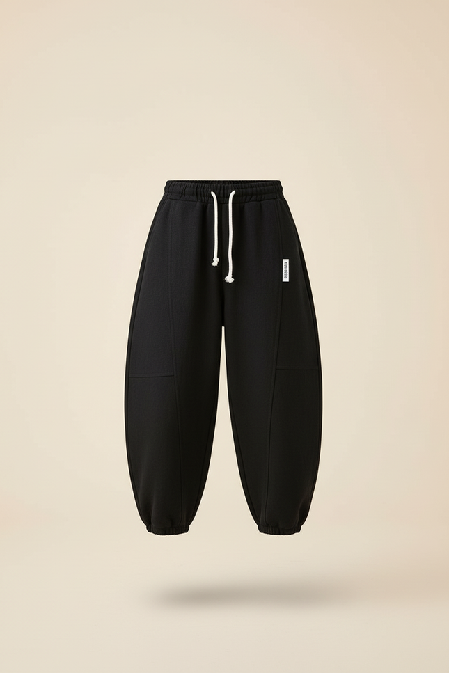 Pantalon Baggy Noir Ample Molletonné Sport Enfant - vue 3