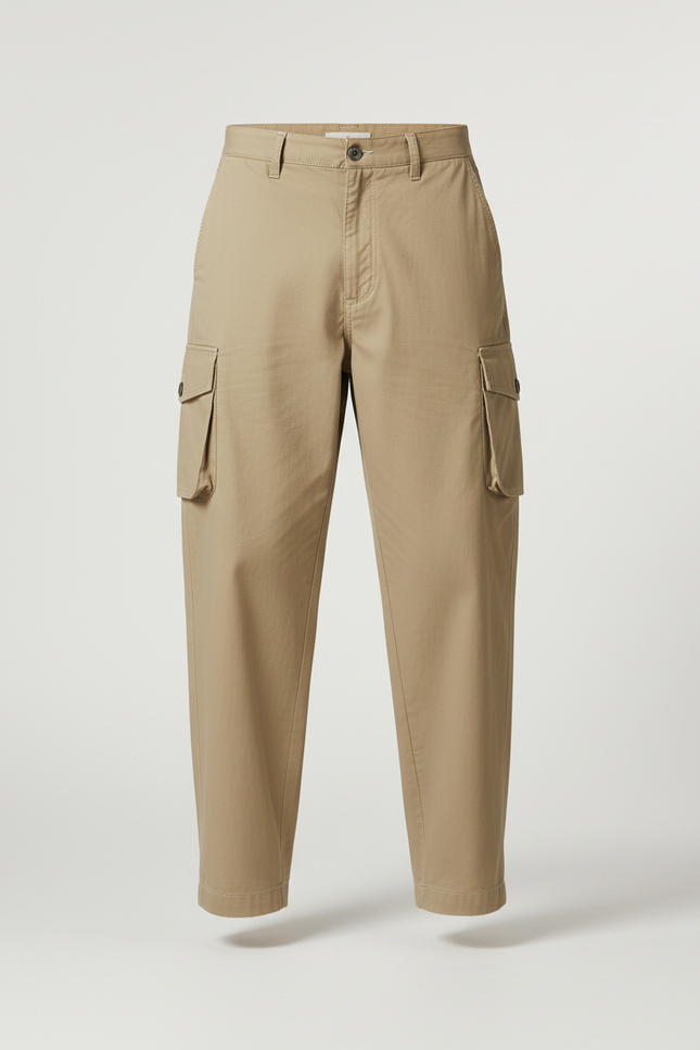 Pantalon Baggy Kaki Cargo Coton Ample Homme - vue 3