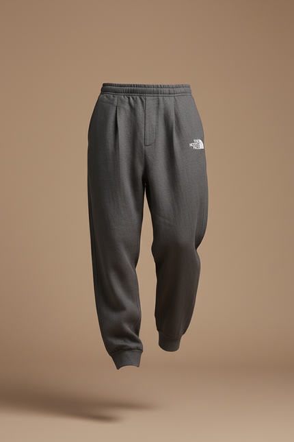 Pantalon Baggy Gris Logo Molleton Ample Confortable - vue 3