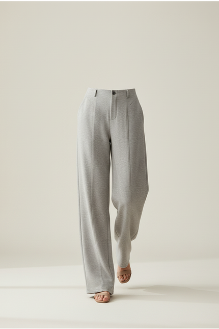 Pantalon Baggy Gris Ample Confortable Molletonné - vue 3