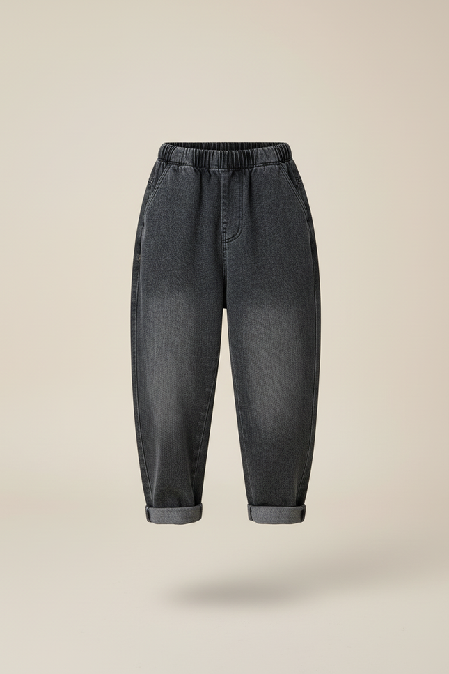 Pantalon Baggy Denim Gris Ample Garçon - Jean - vue 3