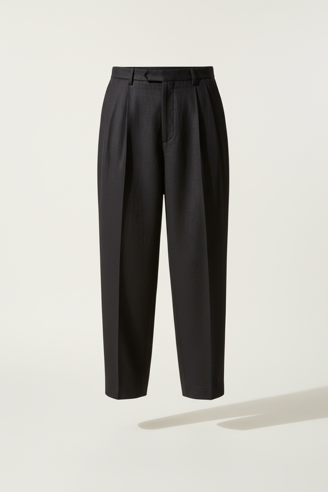 Pantalon Baggy Noir Ample Plissé Confort Homme - Gabardine - vue 3