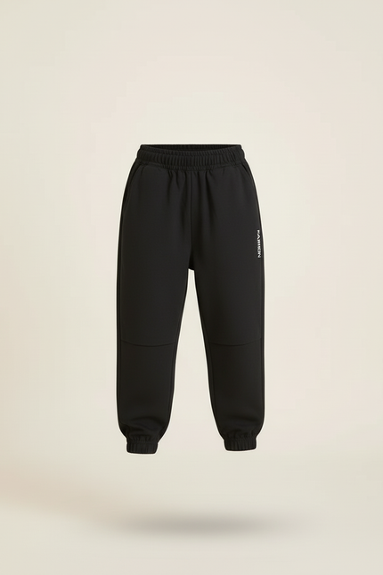 Pantalon Baggy Noir Coton Ample Confortable Enfant - Molleton - vue 3