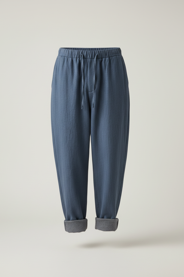 Pantalon Baggy Bleu Coton Ample Décontracté Homme - Molleton - vue 3