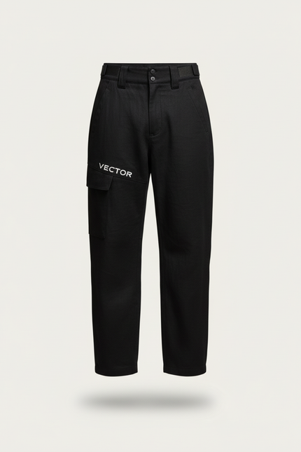 Pantalon Baggy Noir Ample Homme Cargo VECTOR - Toile - vue 3