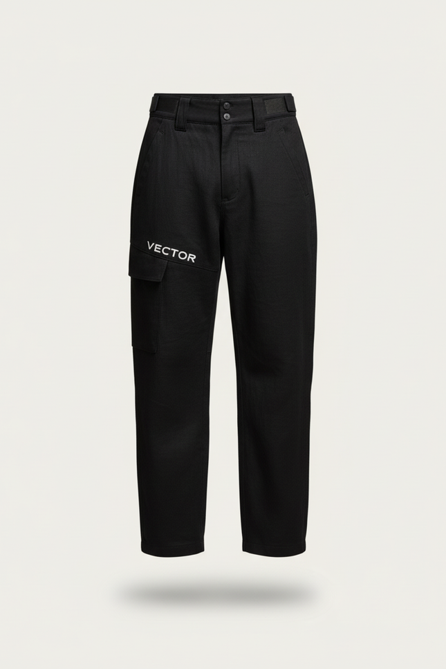 Pantalon Baggy Noir Ample Homme Cargo VECTOR - Toile - vue 3