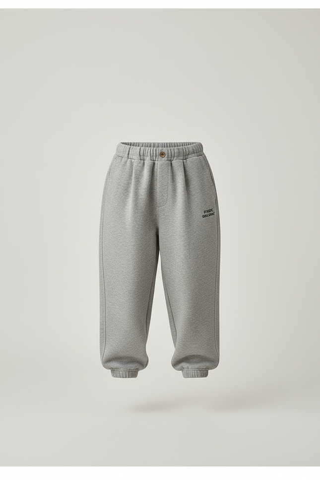 Pantalon Baggy Gris Molletonné Ample Garçon Sportif - vue 3