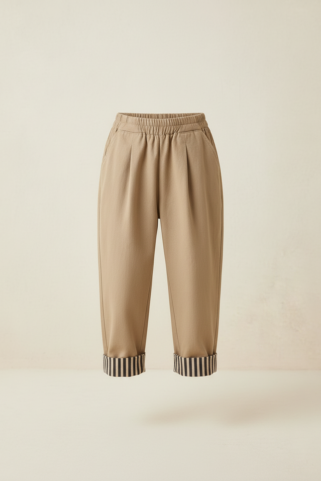 Pantalon Baggy Beige Ample Coton Casual Enfant - vue 3