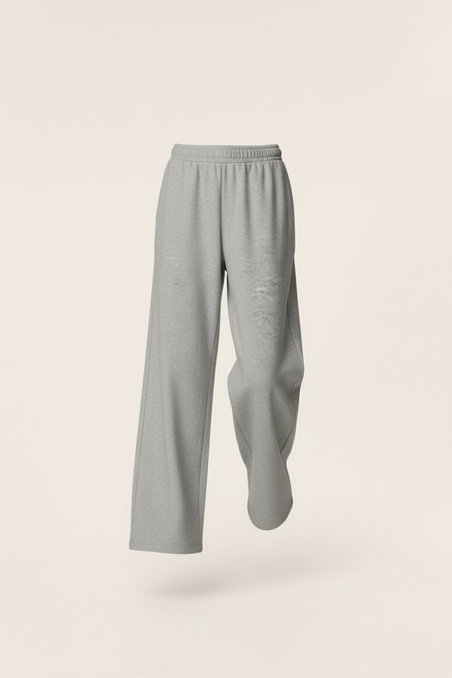 Pantalon Baggy Gris Clair Ample Décontracté Confortable Fille - Molleton - vue 3