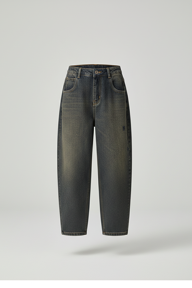 Pantalon Baggy Jean Ample Dégradé Garçon Décontracté - Gris - vue 3