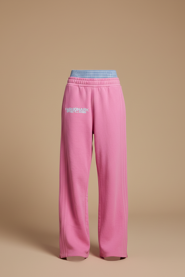 Pantalon Baggy Rose Fluide Ample Décontracté Femme - Molleton - vue 3