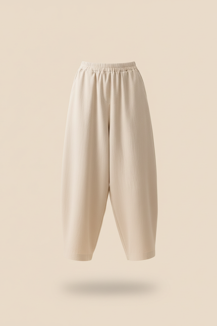 Pantalon Baggy Beige Femme - Molleton - vue 3