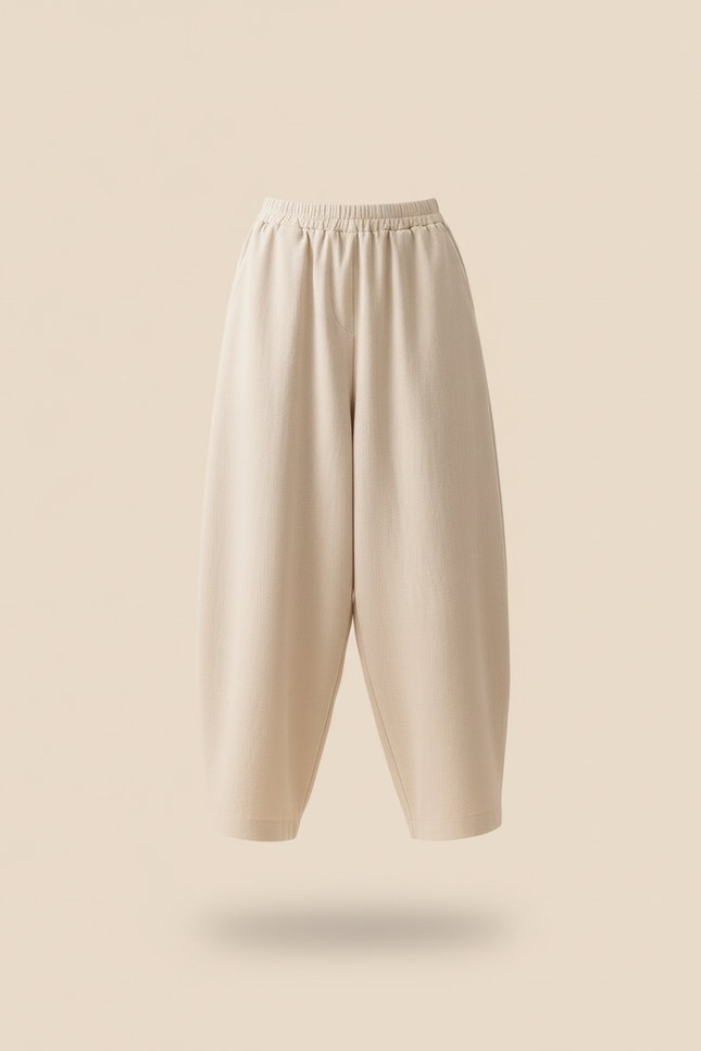 Pantalon Baggy Beige Femme - Molleton - vue 3