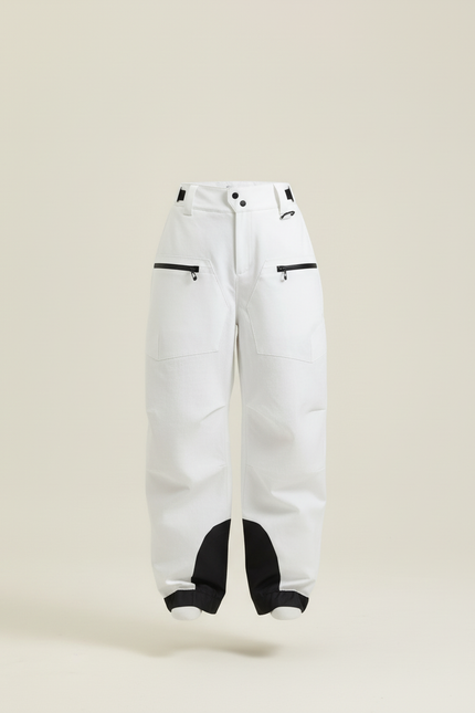 Pantalon Baggy Blanc Ample Zippé Sport Femme - Polyester - vue 3