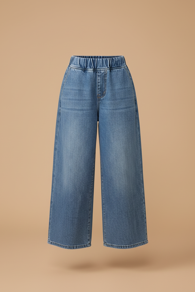 Pantalon Baggy Jean Bleu Enfant Décontracté Ample - vue 3