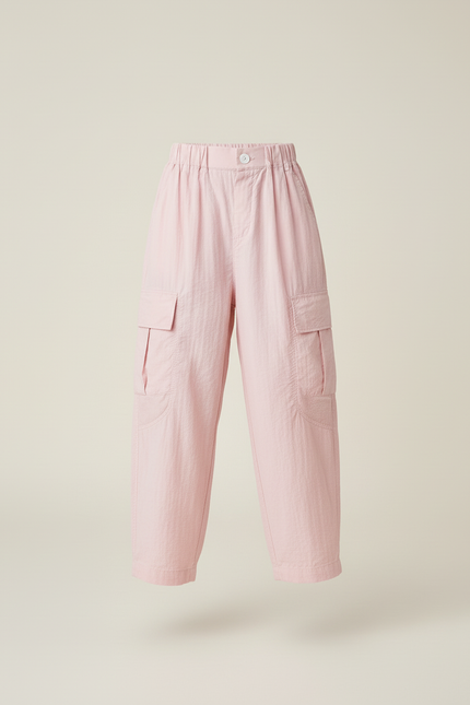 Pantalon Baggy Rose Cargo Décontracté Fille Coton - vue 3